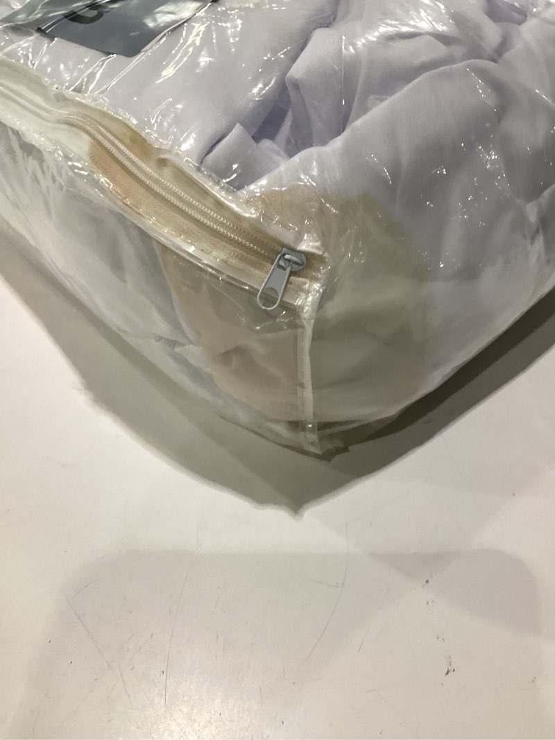 Condition photo showing As Is for round tablecloth 120 inch 6 pack white tablecloths washable decorative linen polyester table clothes cover for dining table banquets buffet parties and wedding white 120\" (6 pack), stained
