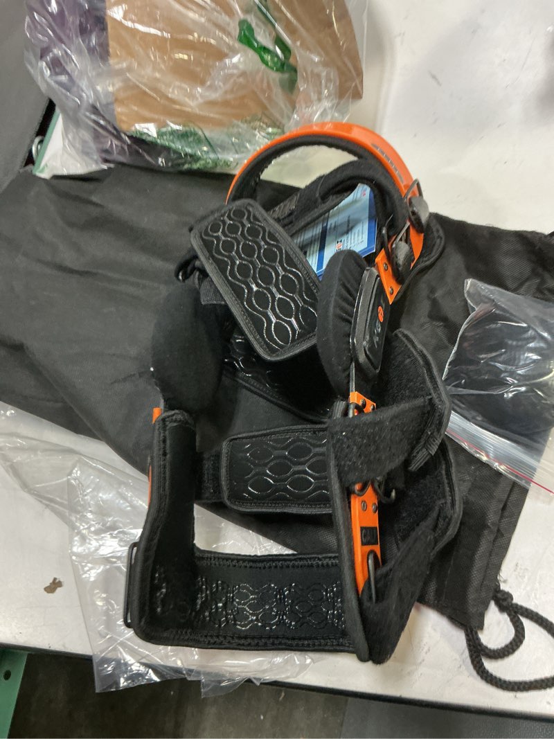 Condition photo showing Good Condition for elite orthopedic knee support brace adjustable stainless-steel hinges, side stabilizer knee brace for ligament, sports injuries, arthritis oa, osteoarthritis pain relief unisex, orange (size 9) size-9