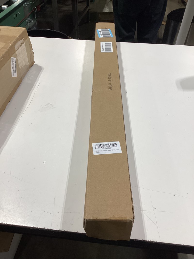 Condition photo showing New/Like New for chrisdowa cordless blackout roller shades for windows, thermal insulated uv protection pull down shades, total blackout window blinds for home, office, bedroom, door (30" w x 72" h, black) 30"w x 72"h black