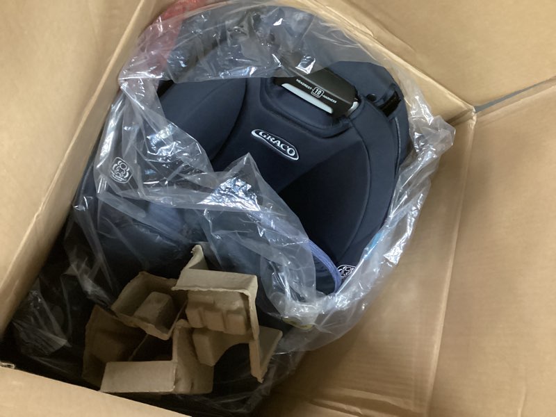 Condition photo showing Good Condition for Graco Slimfit 3-in-1 Convertible Car Seat, Ultra-Space-Saving Design, Silas, Suitable for Rear and Forward-Facing, Highback Booster Seat with 10-Position Headrest