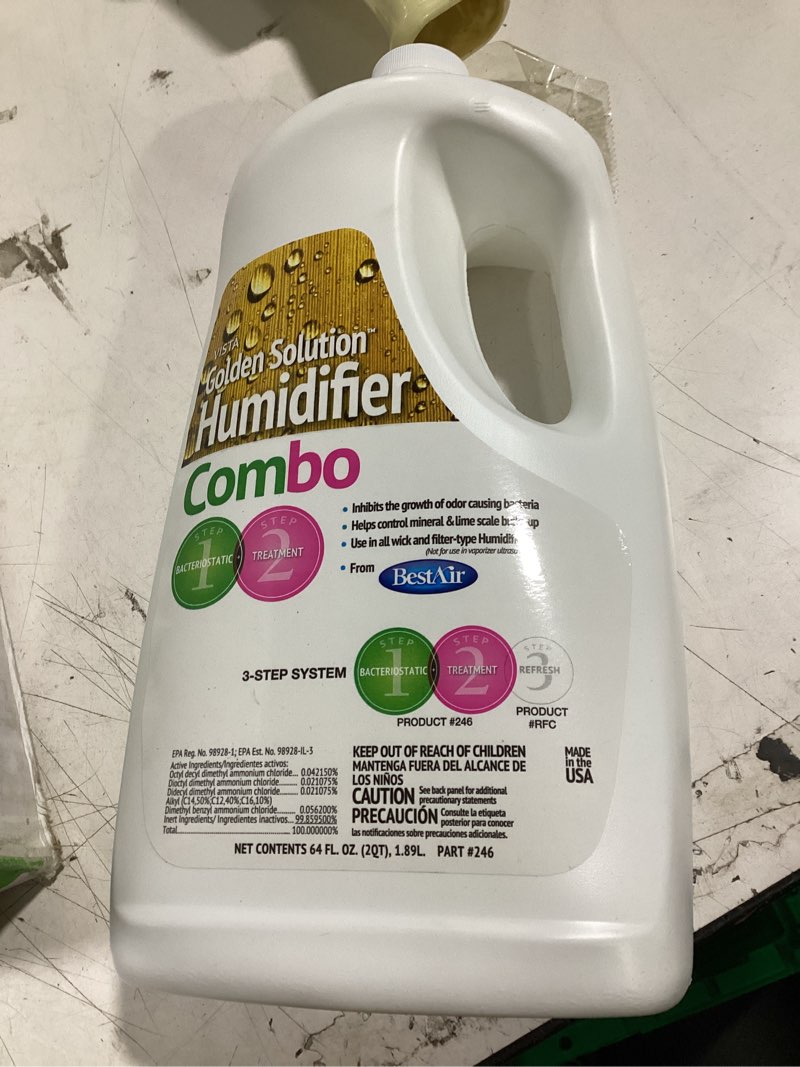 Condition photo showing Good Condition for bestair® 246 golden solution ii bacteriostatic & water treatment combo  64 fl oz-wick&filter humid.