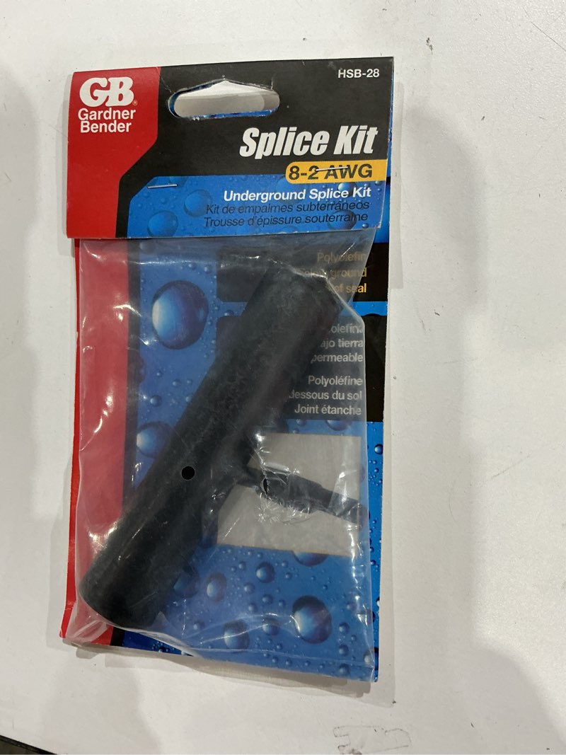 Condition photo showing As Is for #8-#2 awg butt splice kit( missing parts)