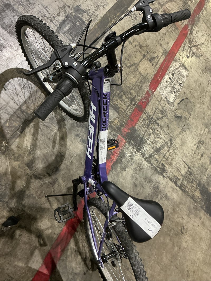 Condition photo showing As Is for huffy 24" rock creek girls mountain bike for women, purple lilac