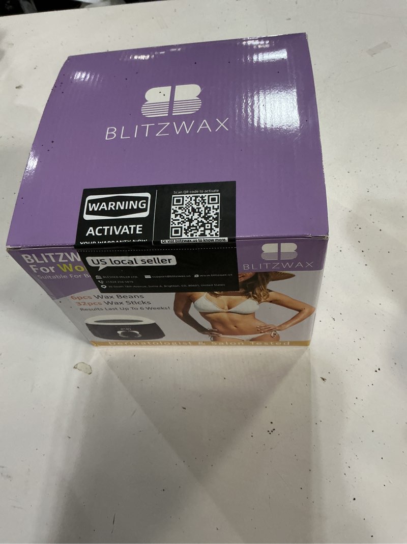 Condition photo showing New/Like New for BLITZWAX Brazilian and Bikini Waxing Kit for Women, Hard Wax Warmer for Face, Legs, and Body, At Home Hair Removal Kit, Beginner Friendly, Quick Heating, Frost Reverb Digital Wax Pot