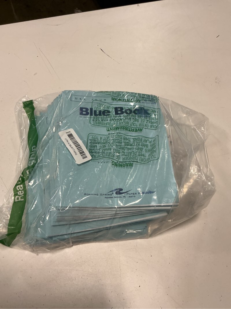 Condition photo showing Good Condition for ROARING SPRING Exam Blue Books, 50 School Examination Booklets, 8.5" x 7", 8 Sheets/16 Pages, Wide-Ruled with Margin Student Testbook, Made in USA