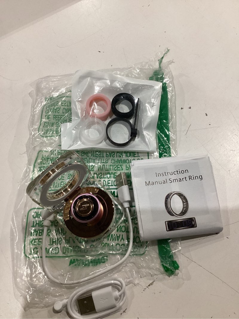 Condition photo showing Good Condition for smart ring for women & men with display, health ring with heart rate, sleep monitor, ip68 waterproof fitness ring, fitness tracker ring, no app fee for iphone and android (pink, 8#) pink 8#