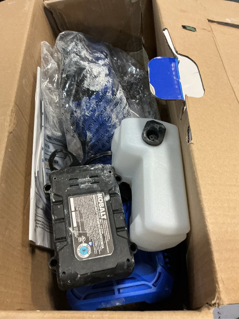 Condition photo showing As Is for kobalt 24v 4-in-blade cordless handheld tile saw (battery included)