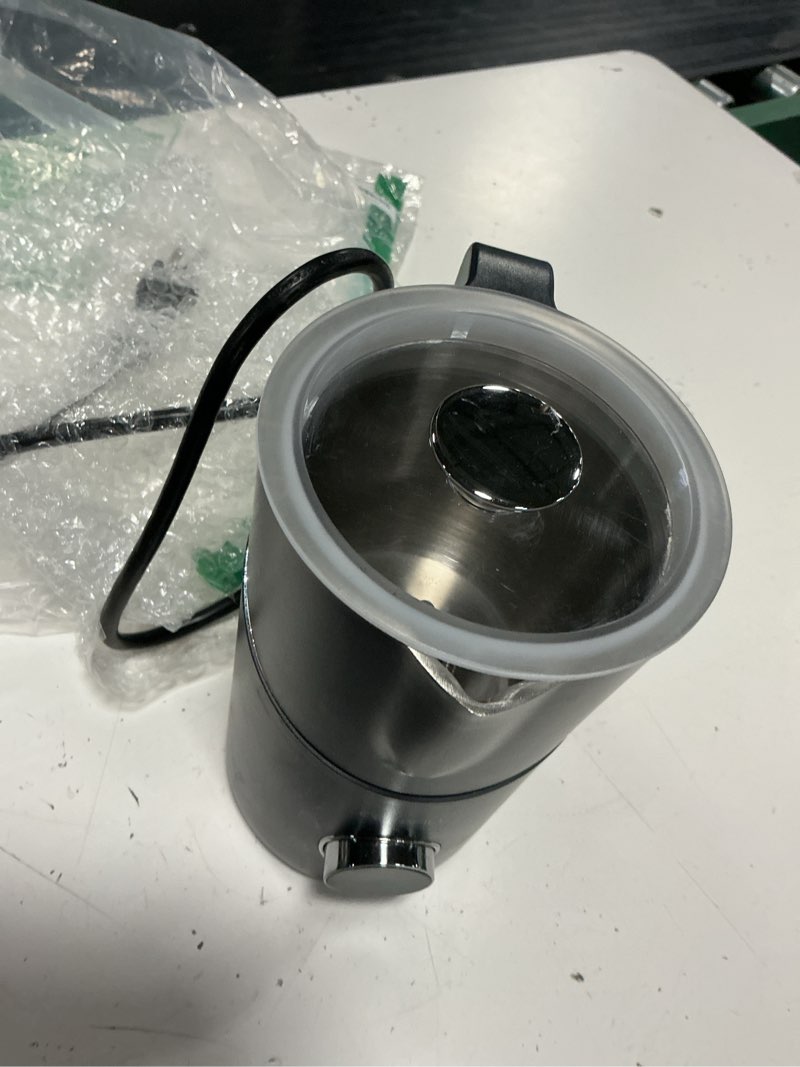Condition photo showing As Is for maestri house milk frother, variable temp and froth thickness dualfro 600 milk frother steamer, 21oz smart touch control milk warmer, dishwasher safe, memory function for latte&hot chocolate (black)
