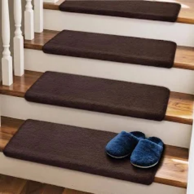 PURE ERA Carpet Stair Treads Ultra Plush 9.5" X 30"Soft Bullnose Indoor Stair Protectors Pet-Friendl
