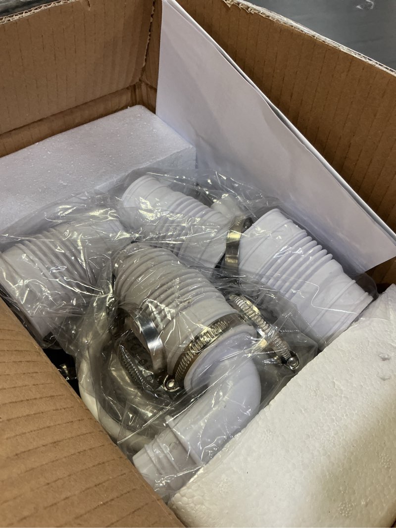 Condition photo showing Good Condition for 500w utility sink pump with pcb function upgrade structure upflush to 23ft 1600gph under sink pump with 3 water inlets 1 outlet macerating toilet system for sink shower urinal kitchen basement white