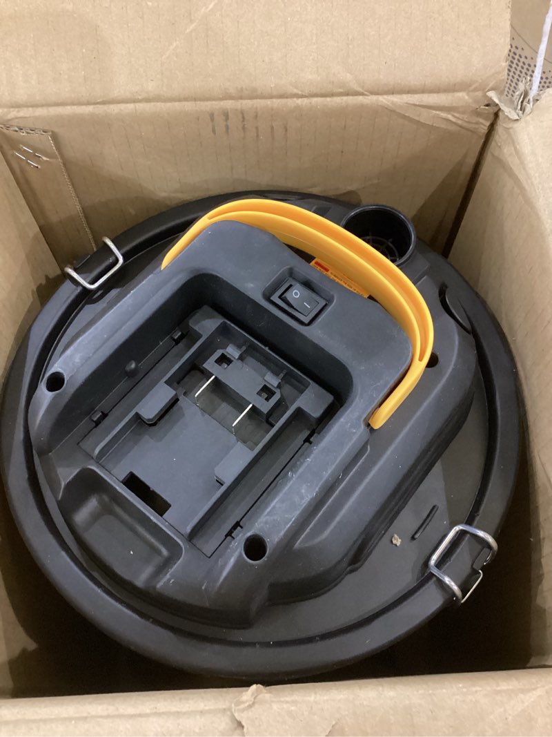 Condition photo showing Good Condition for Cordless Ash Vacuum for Pellet Stoves, for DEWALT 20V Max Battery, Pellet Stove Vacuum Cleaner with 2 HEPA Filters, Powerful Suction, 4 Gallons & 4 Wheels, 38" Hose for Wood Fireplaces, BBQ Grills 4-Gallon