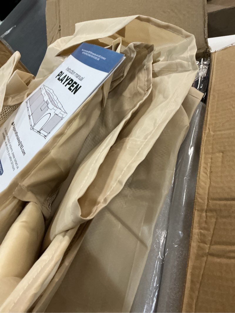 Condition photo showing Good Condition for Fodoss Baby Playpen, 71x47inch Large Playpen for Babies and Toddlers, Indoor & Outdoor Play Yard, Baby Fence Play Area Beige 71x47 Inch