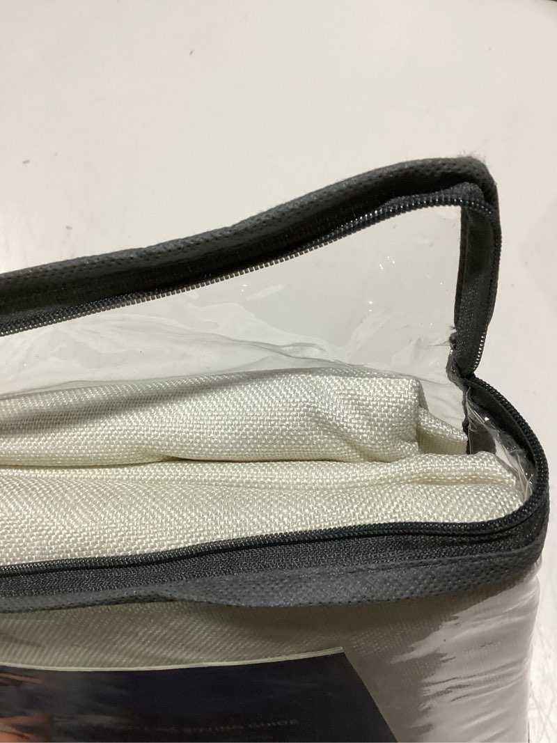 Condition photo showing Good Condition for 100% blackout shield linen blackout curtains for bedroom 84 inches long, back tab/rod pocket living room drapes, thermal insulated blackout curtains 2 panels set, 50" w x 84" l, light cream light cream 50"w x 84"l (pack of 2)