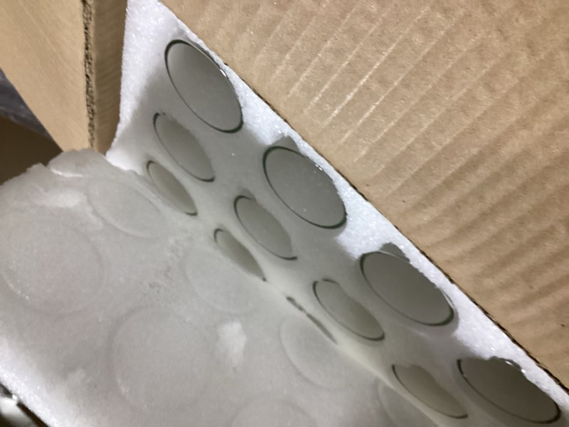 Condition photo showing Good Condition for 12 Pcs Hurricane Candle Holder Sleeve, H:16" D:2" Bottomless Glass Cylinder Candleholder Tall Clear Glass Cylinder Open Both Ends, Chimney Tube Cover, Open Ended Candle Shade 2"x16"H 12
