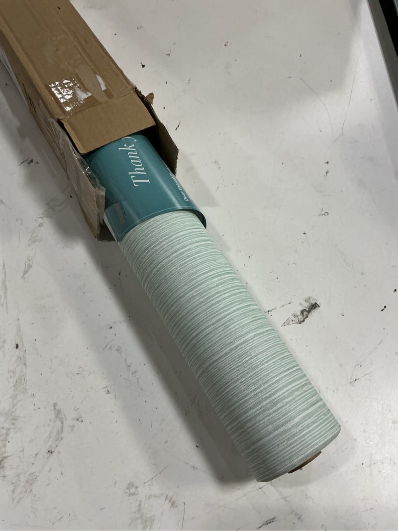 Condition photo showing Good Condition for haimin grasscloth wallpaper textured 24in x 393in fabric contact paper textured linen peel and stick self-adhesive thick vinyl embossed wallpaper light green