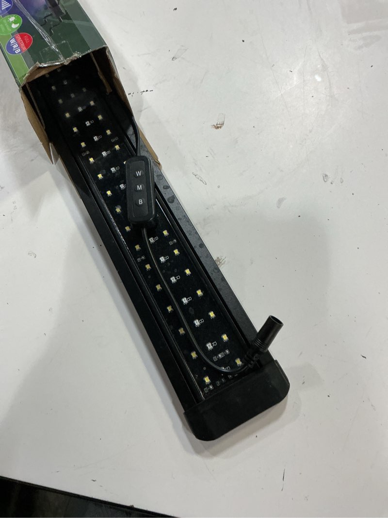 Condition photo showing Good Condition for pawfly 14w aquarium led light for 18 to 24 inch fish tanks extendable fish tank light with full spectrum brilliant white blue red lights with daytime & night modes and adjustable brightness basic 18"-24"
