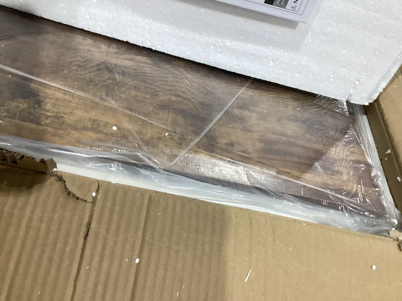 Condition photo showing Good Condition for HCHQHS Adjustable 6 Tier Open Bookcase, Rustic Farmhouse Book Shelves, Industrial Wood and Black Metal Bookshelves, Mid Century Bookcase for Home Office Living Room Bedroom 6-Tier (24"W x 70"H) Rustic Brown