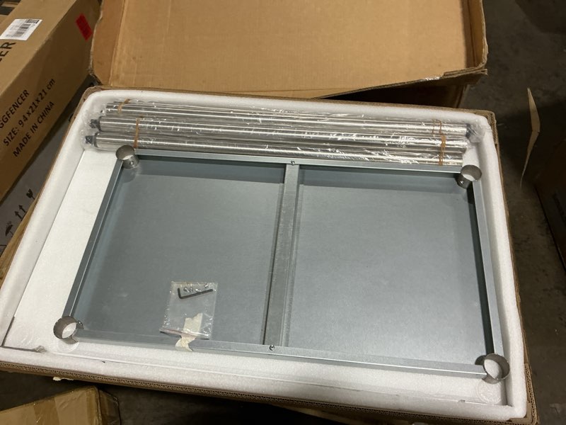 Condition photo showing New/Like New for stainless steel work table 24x36 inch with adjustable undershelf & backsplash, heavy-duty prep table for commercial kitchen, restaurant, garage, outdoor with backsplash 24 x 36 inch
