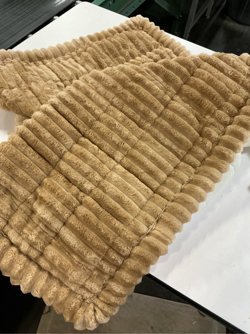 Condition photo showing As Is for Smiry Couch Cover for Dogs Washable, Non Slip Fuzzy Pet Couch Covers for 3 Cushion Sofa Pet Friendly, Thick Soft Sofa Slipcovers Cushion Protector (Camel, 27.6" x 59") Camel 27.6" x 59"