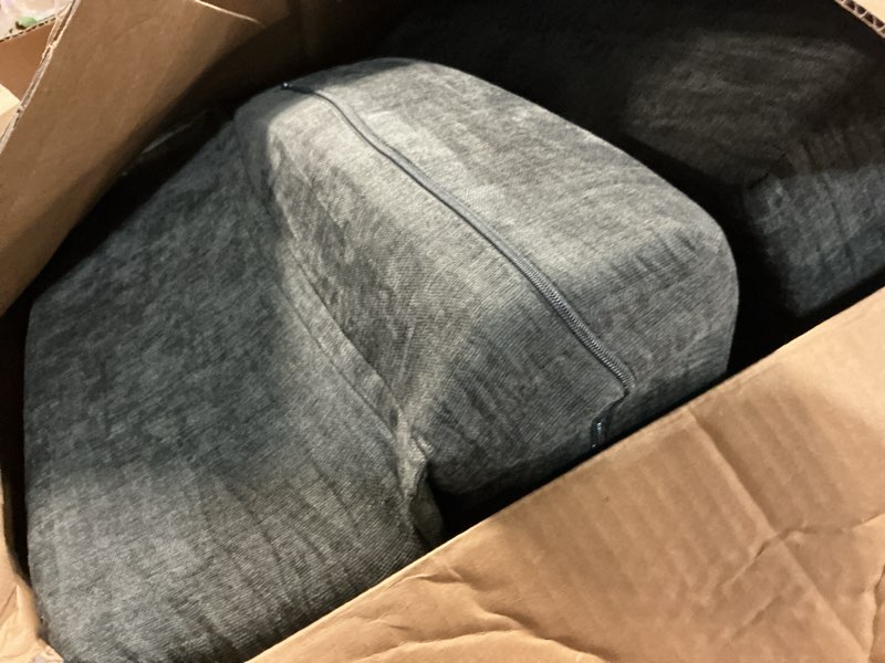 Condition photo showing As Is for comehealthy lap desk pillow for laptop, large reading pillow for adult, arm rest pillow with cup holder, memory foam bed desk for working, gaming, reading, laptop desk for couch bed floor(grey)