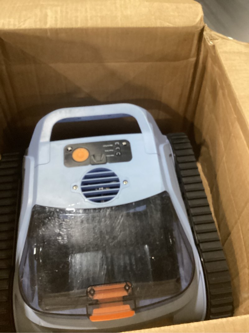Condition photo showing As Is for NOT TESTED (2025 Upgrade) Pool Vacuum for Inground Pools, Robotic Pool Cleaner, Wall Climbing Pool Cleaner, Cleans Pool Floors, Drain & Walls & Waterline, Cleaning Up to 2100 Sq.ft, 180 Min