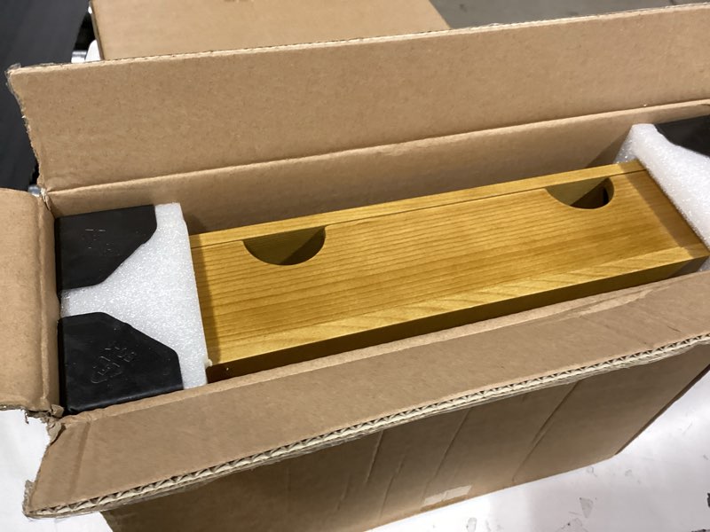 Condition photo showing New/Like New for coffee pod 15" x 11" x 3" natural wood countertop organizer drawer, counter top espresso tea bag station storage holder box, brown