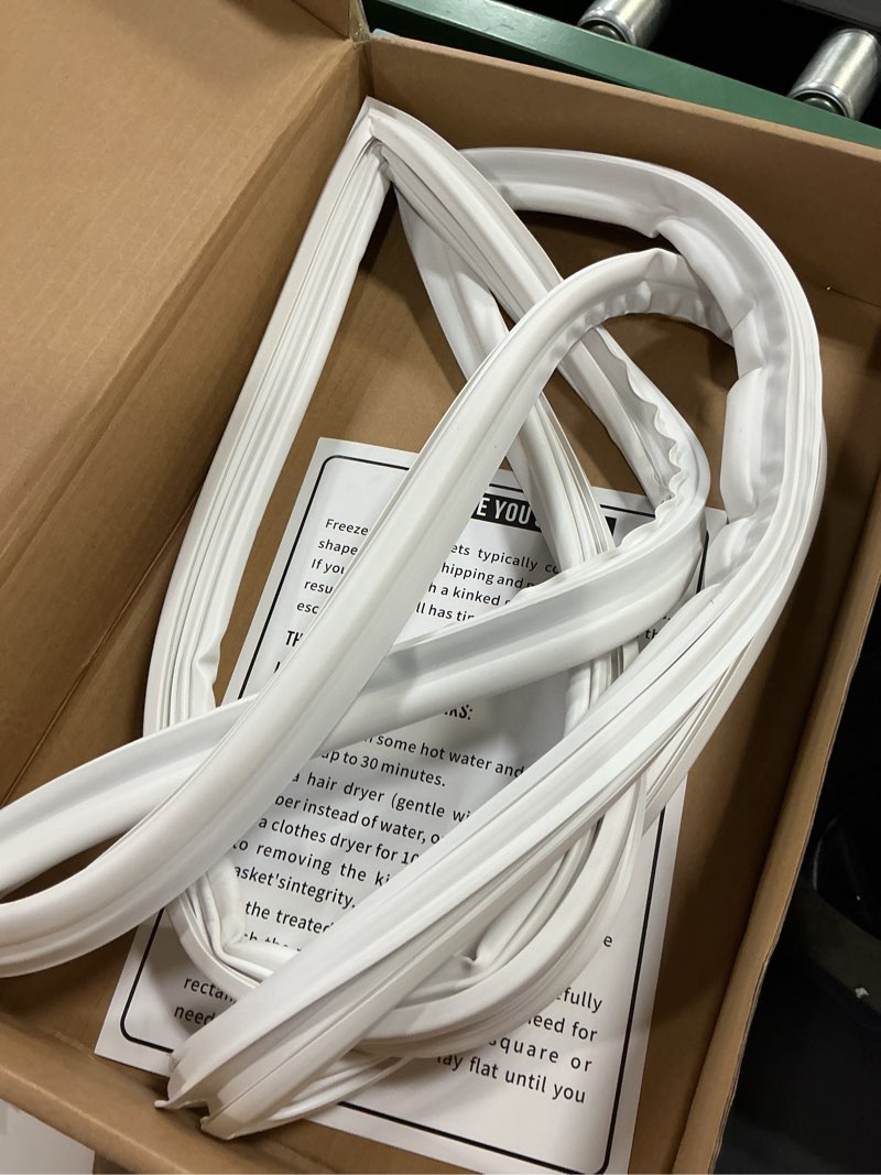 Condition photo showing New/Like New for lxun upgrad 34x23in w10443319 freezer door gasket replacement for whirlpool freezer door seal for maytag kenmore freezer door seal jennair amana kitchenaid refrigerator door gasket w10133249 w10571960