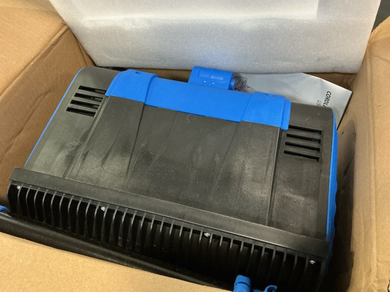 Condition photo showing Good Condition for Electric Cordless Snow Shovel, 14.4-Inch | 24V | 5.0Ah Brushless Cordless Snow Blower with Battery and Charger, 26ft Throwing Distance, 5000RPM/Min, Snow Removal for Driveway/Steps/Patio/Sidewalk Blue