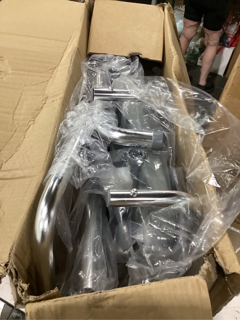 Condition photo showing Good Condition for dmi tub transfer bench and shower chair with non slip aluminum body, fsa eligible, adjustable seat height and cut out access, holds weight up to 400 lbs, bath and shower safety, transfer bench