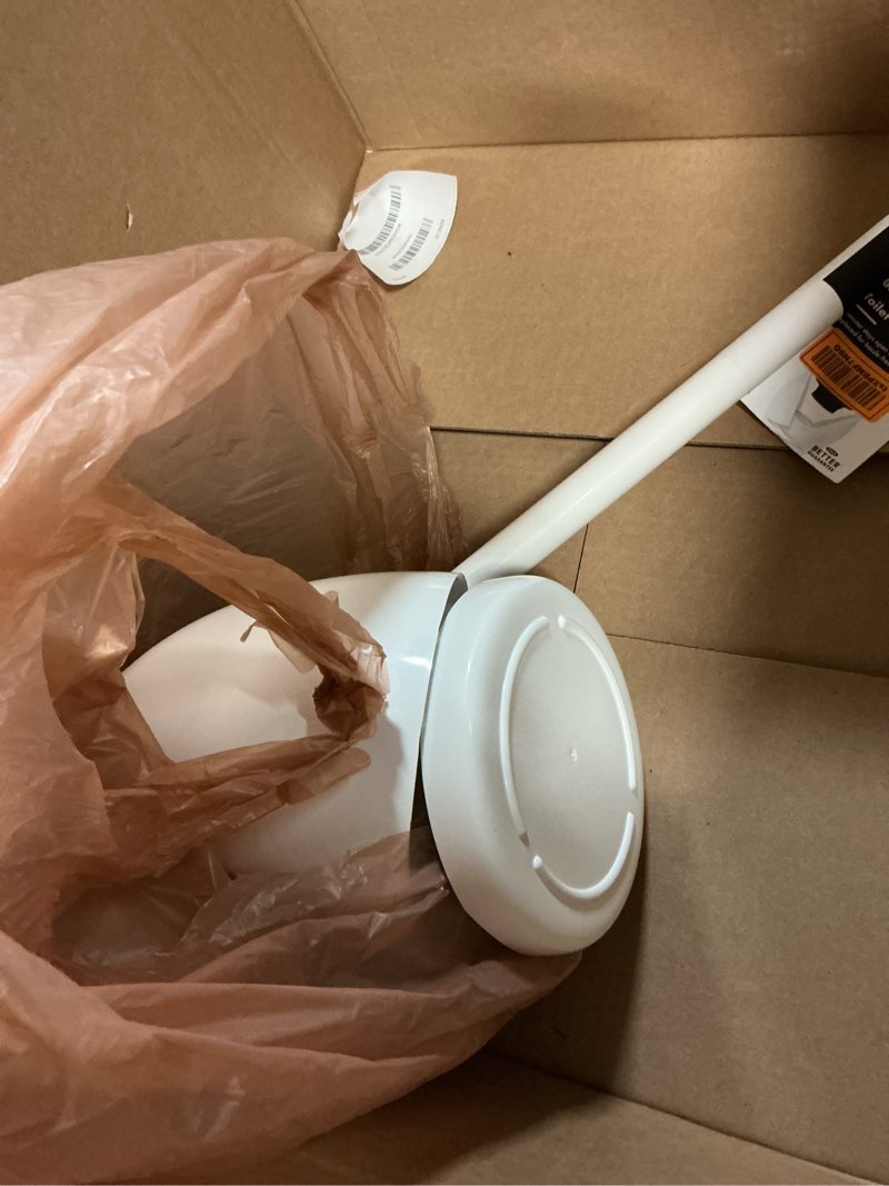 Condition photo showing As Is for oxo good grips toilet plunger