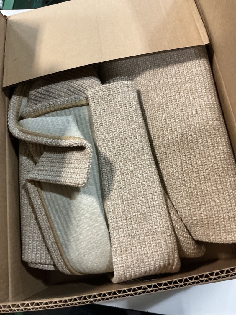 Condition photo showing Good Condition for earthall runner rug 3x20 ft washable runners for hallways extra long woven non slip entryway runner braided kitchen runner indoor outdoor carpet runners for hotels, officel, stair, send/beige 3' x 20' (runner) sand/beige