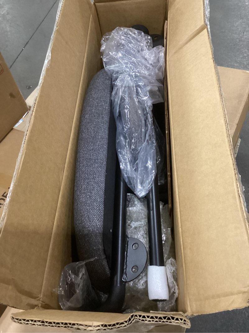 Condition photo showing Good Condition for Flash Furniture Tiffany Comfort Gray Fabric Stackable Steel Side Reception Chair with Arms