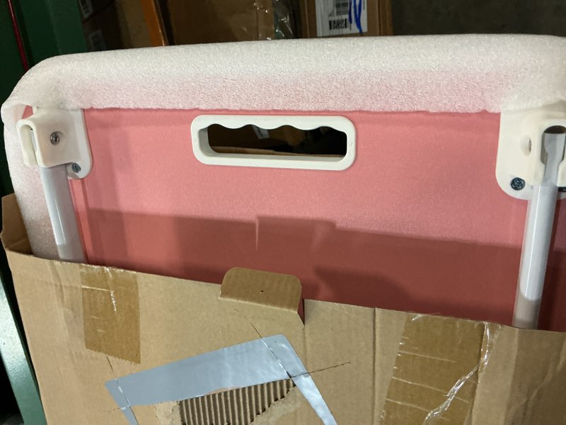 Condition photo showing New/Like New for foldable lap desk, laptop bed desk, portable lap table, laptop bed table with cup holder & tablet slot & lifting handle for working writing drawing & eating - pink