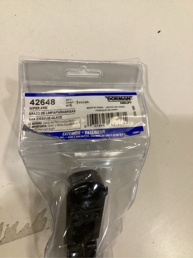 Condition photo showing As Is for Dorman 42648 Front Passenger Side Windshield Wiper Arm Compatible with Select Ford Models