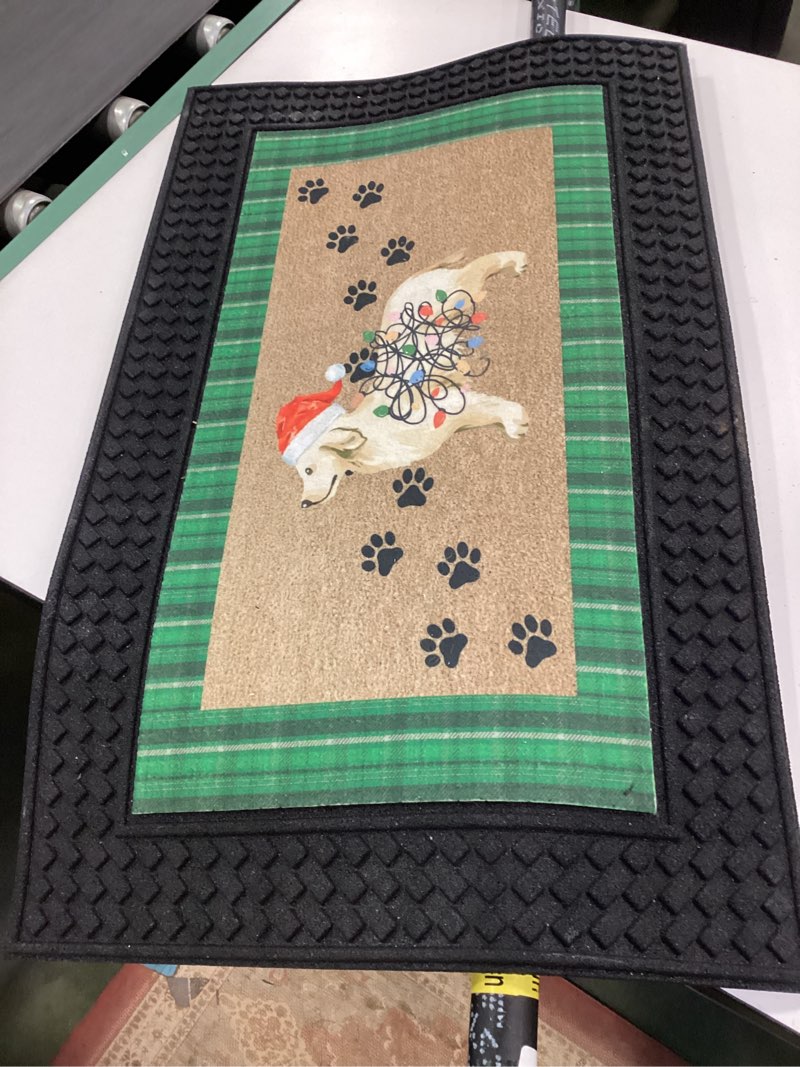 Condition photo showing Good Condition for  Holiday Living 18-in x 30-in Lightup Paws Non-Slip Grip Outdoor Winter Door Mat