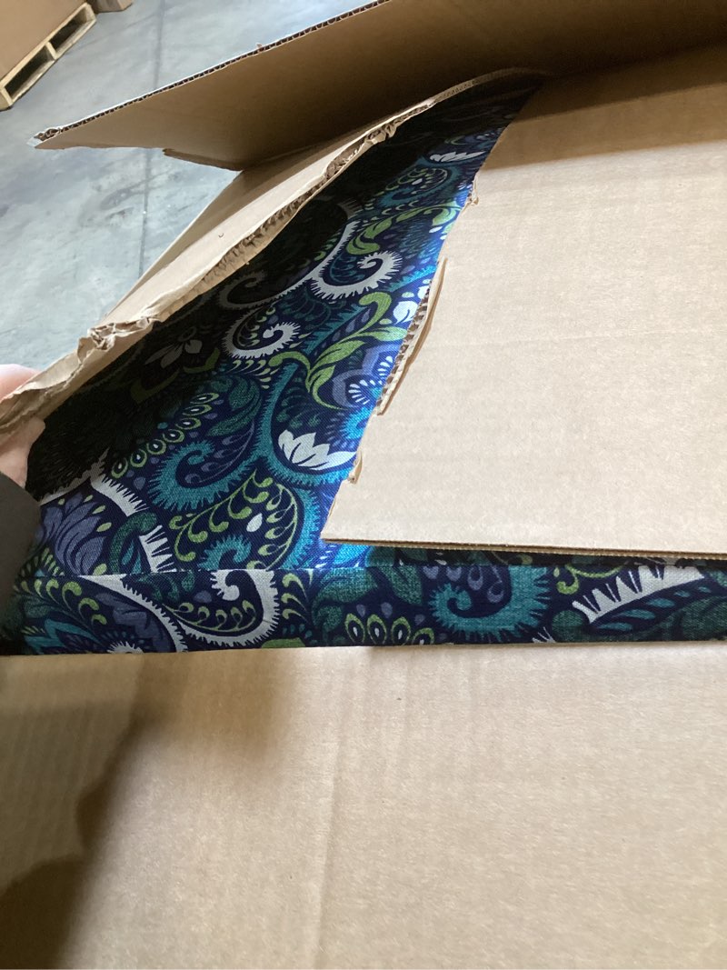 Condition photo showing Good Condition for arden outdoor deep seat cushion set, 22 in x 24 in, weather-proof, rain-proof, fade resistant patio cushion sapphire aurora blue damask polyfill sapphire aurora blue damask 1 pack