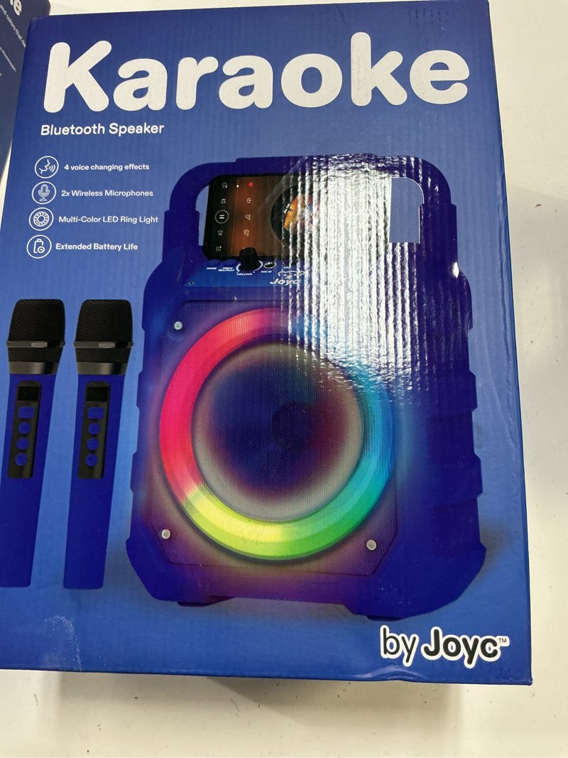 Condition photo showing Good Condition for joyc mic drop karaoke machine with 2 wireless mics & rgb lights, choose color