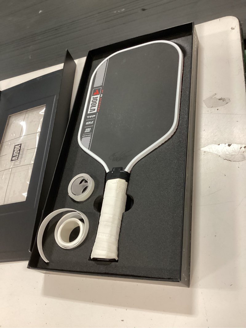 Condition photo showing As Is for JOOLA Pro IV Pickleball Paddles – Raw Carbon Fiber Surface – Perseus, Hyperion, Scorpeus & Magnus Shapes – 14mm/16mm – Tech Flex Power – Propulsion Core – Wide or Elongated – UPA-A and USAP Approved 16mm Perseus