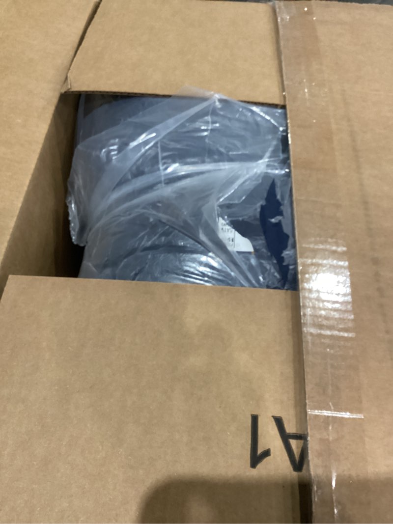 Condition photo showing As Is for WOWMAX 80% Cotton & 20% Linen Blend Headboard Pillow – Queen Size Reading Wedge Backrest for Bed, Handmade Firm Support Bolster Cushion with Removable Cover, Premium Bed Rest Pillow, Blue Queen Deep Blue