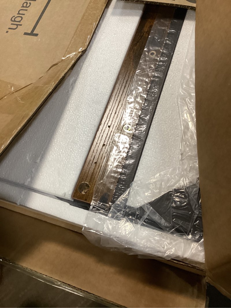 Condition photo showing New/Like New for Huuger Folding Desk for Small Spaces, 31.5 Inch Foldable Computer Table, for Home Office, Study, Bedroom, Dorm, Space Saving, Small Writing Work Office Computer Desk, Easy to Fold, Rustic Brown Rustic Brown 18.9"D x 31.5"W