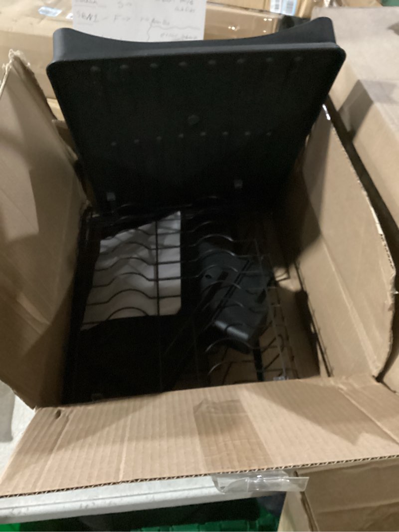 Condition photo showing Good Condition for Dish Drying Rack for Kitchen Counter 2 Tier Iron Dish Drainer with Removable Cutlery Basket, Black