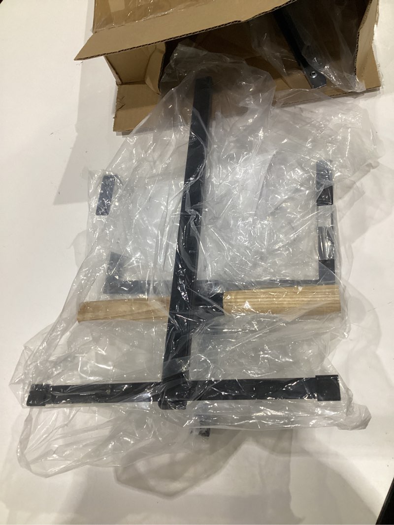 Condition photo showing Good Condition for Over The Door Backpack Hanger, Backpack Holder for Closet, 2 Tiered Metal Storage Rack Backpacks Hooks, Heavy Duty Hook Storage Organizer for Schoolbag, Bag, Easy Installation(Black,1) Black 1