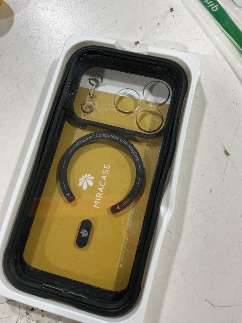 Condition photo showing Good Condition for miracase magnetic for iphone 17 pro case 6.3" [compatible with magsafe] full-body phone case with built-in glass screen protector & camera control,drop proof iphone 17 pro cover, black iphone 17 pro magnetic classic black
