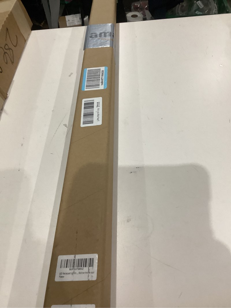Condition photo showing New/Like New for LED Recessed Lighting Kit for Wall Panels - GloryAir 6pcs Adhesive Wall Strip Lights for Interior Wall Decor, 3000K Touchable Switch Lamp for Wood Slat, Wall Accent Acoustic Panels, Kitchen Home stair