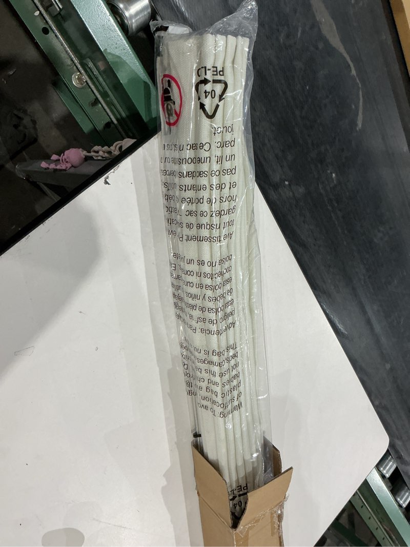Condition photo showing New/Like New for lazblinds no drill roman shades for windows, cordless light filtering window shades with uv protection, polyester fabric for bedroom & living room, 36" w x 64" h, off white light filtering - off white 36"w x 64"h