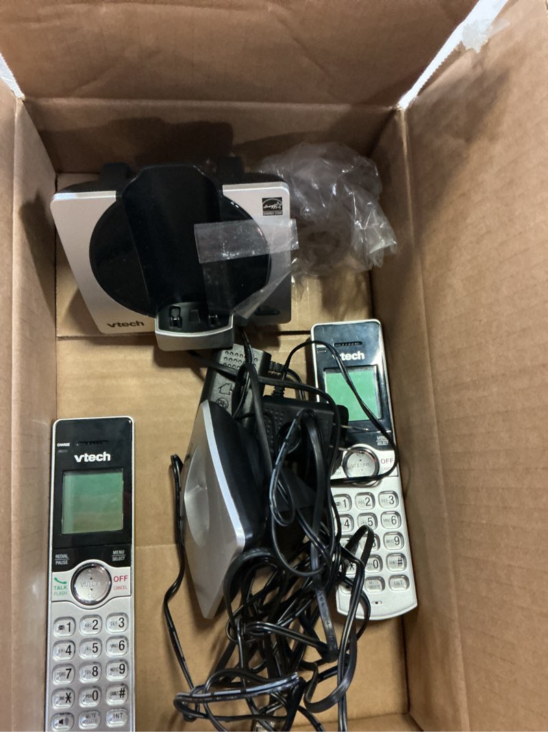 Condition photo showing As Is for vtech cs6719-2 2 handset cordless phone system with caller id/call waiting