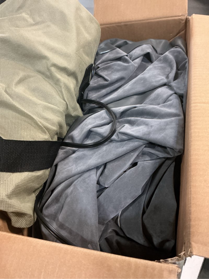 Condition photo showing As Is for intex 64417ed 22in queen dura-beam comfort plush high-rise inflatable air mattress with built in pump for travel and camping, 600lb weight capacity