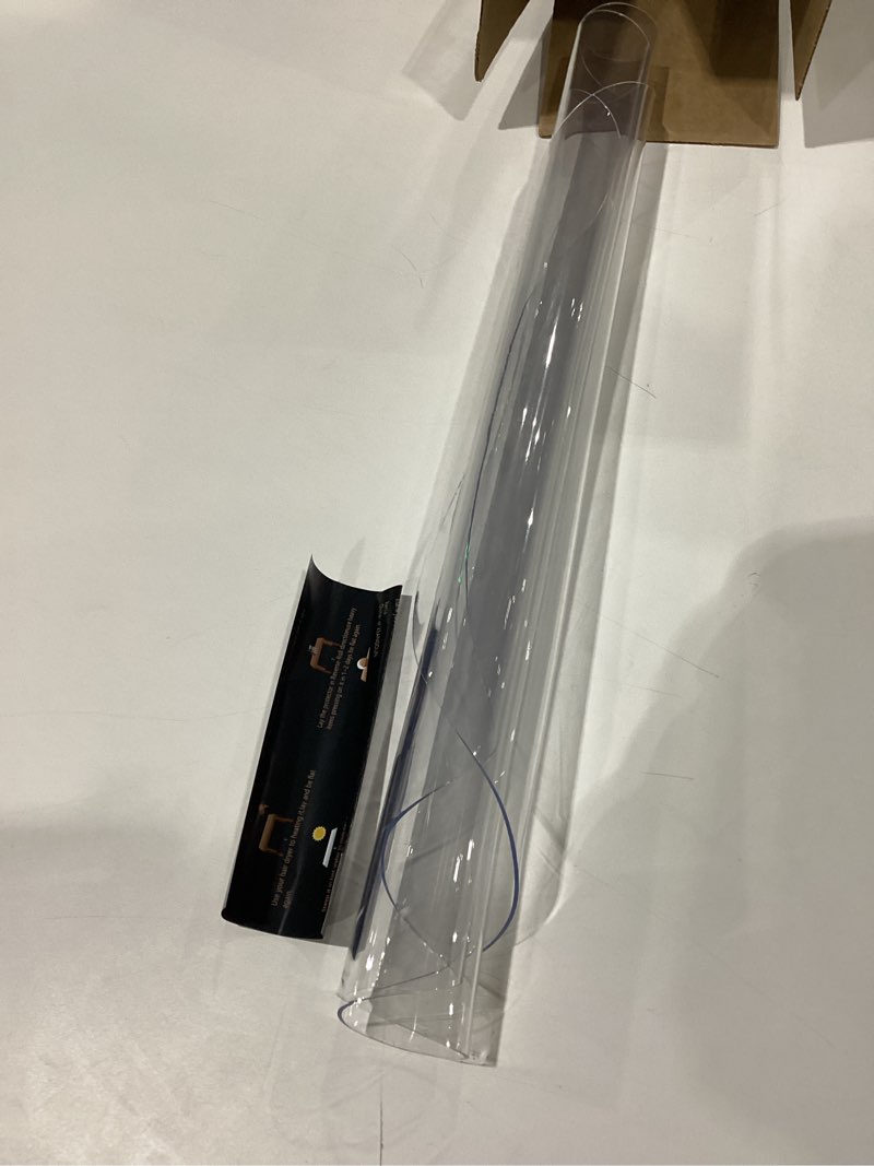 20 Inch Diameter Round Clear Plastic Table Protector Cover Pad Wipeable PVC Vinyl Tablecloth Furnitu