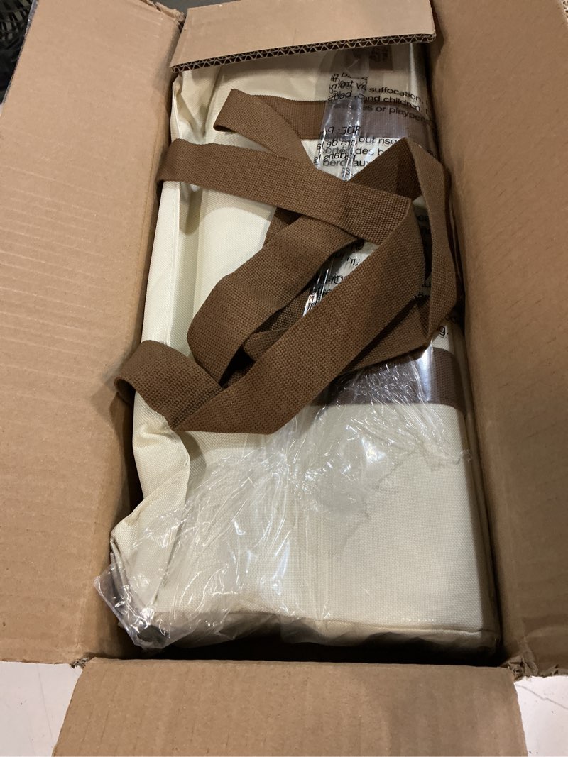 Condition photo showing Good Condition for yellow mountain imports american mahjong set, "ivory stripes” - 166 tiles with beige soft case, wooden racks with pushers, scoring coins, dice, & wind indicator