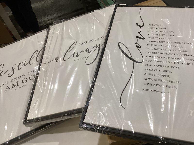 Black and White Canvas Wall Art - Be Still and Know That I Am God Print for Living Room - Bible Vers